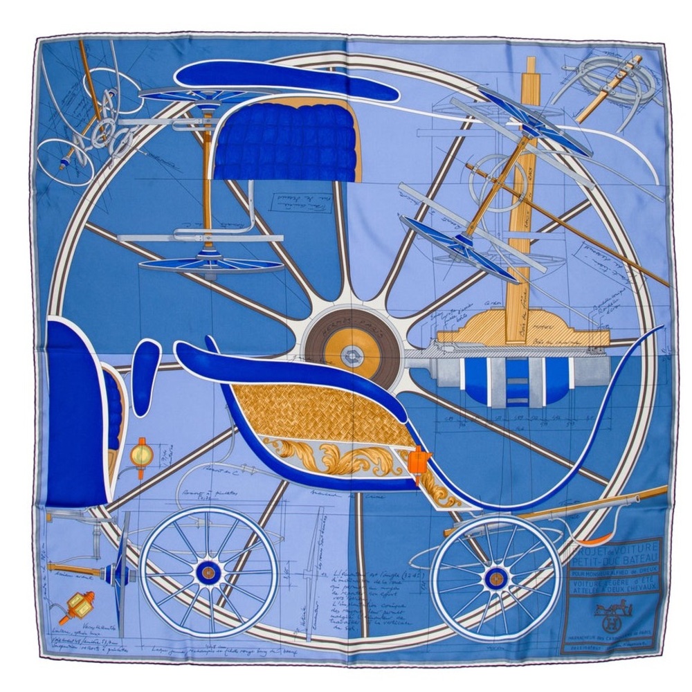Hermès Projet de Voiture Petit-Duc Bateau Scarf